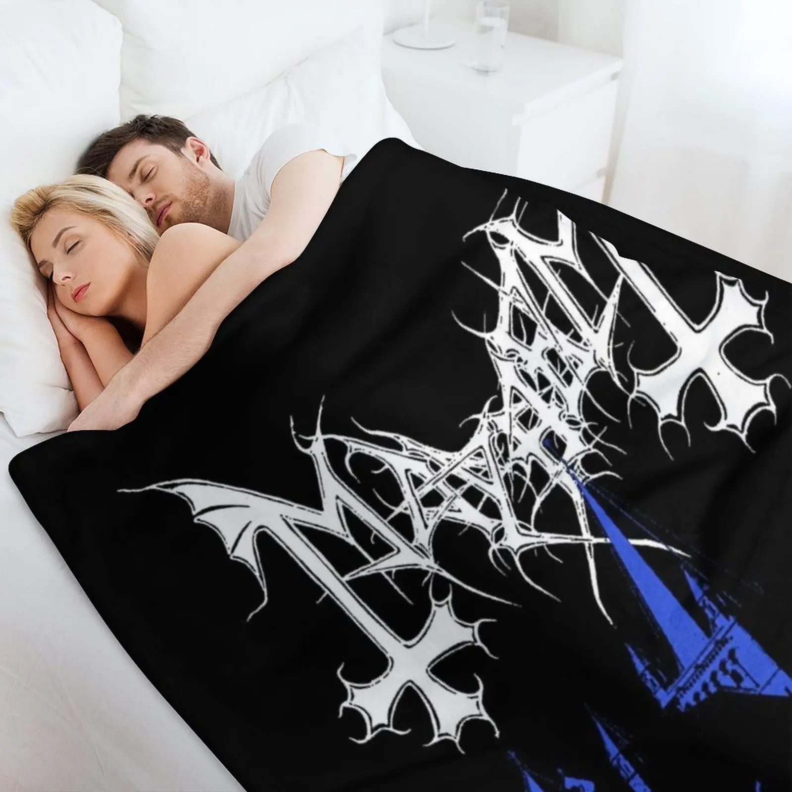 Mayhem - Норвегия Band Оригинальный логотип Fanart De Mysteriis Dom Sathanas Плед Симпатичные тонкие