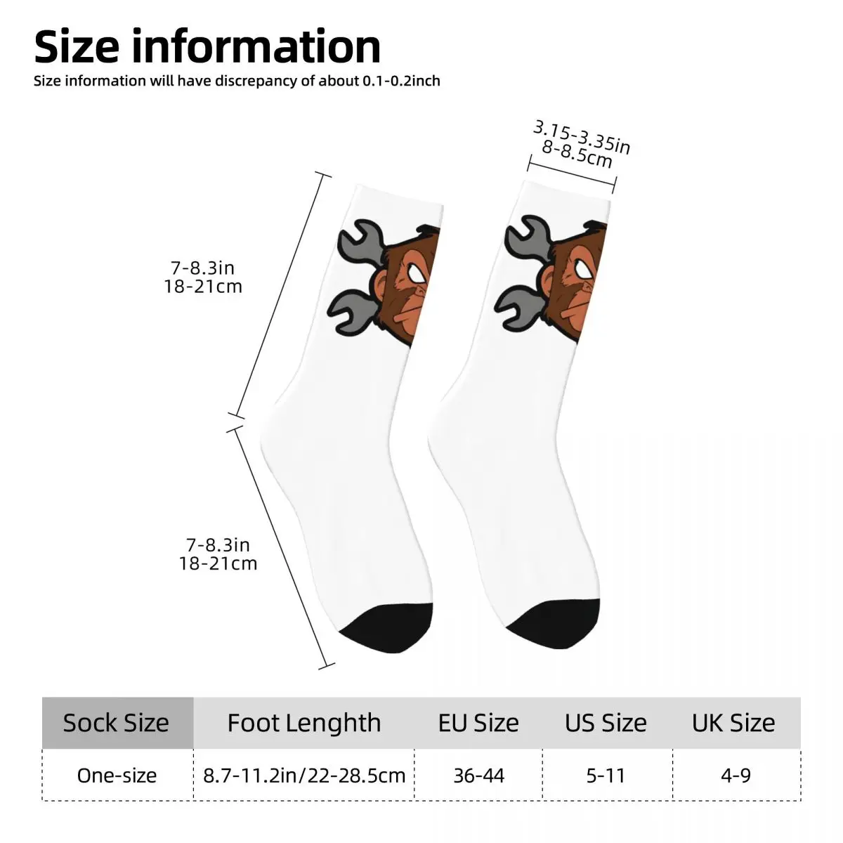 Сумасшедшие Компрессионные носки с изображением обезьяны мужские в стиле