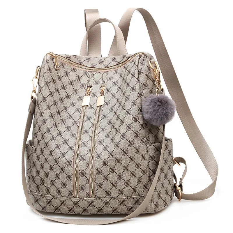 

New European and American fashion travel bag fashion backpack female simple Rucksack large-capacity School Bag student backpack