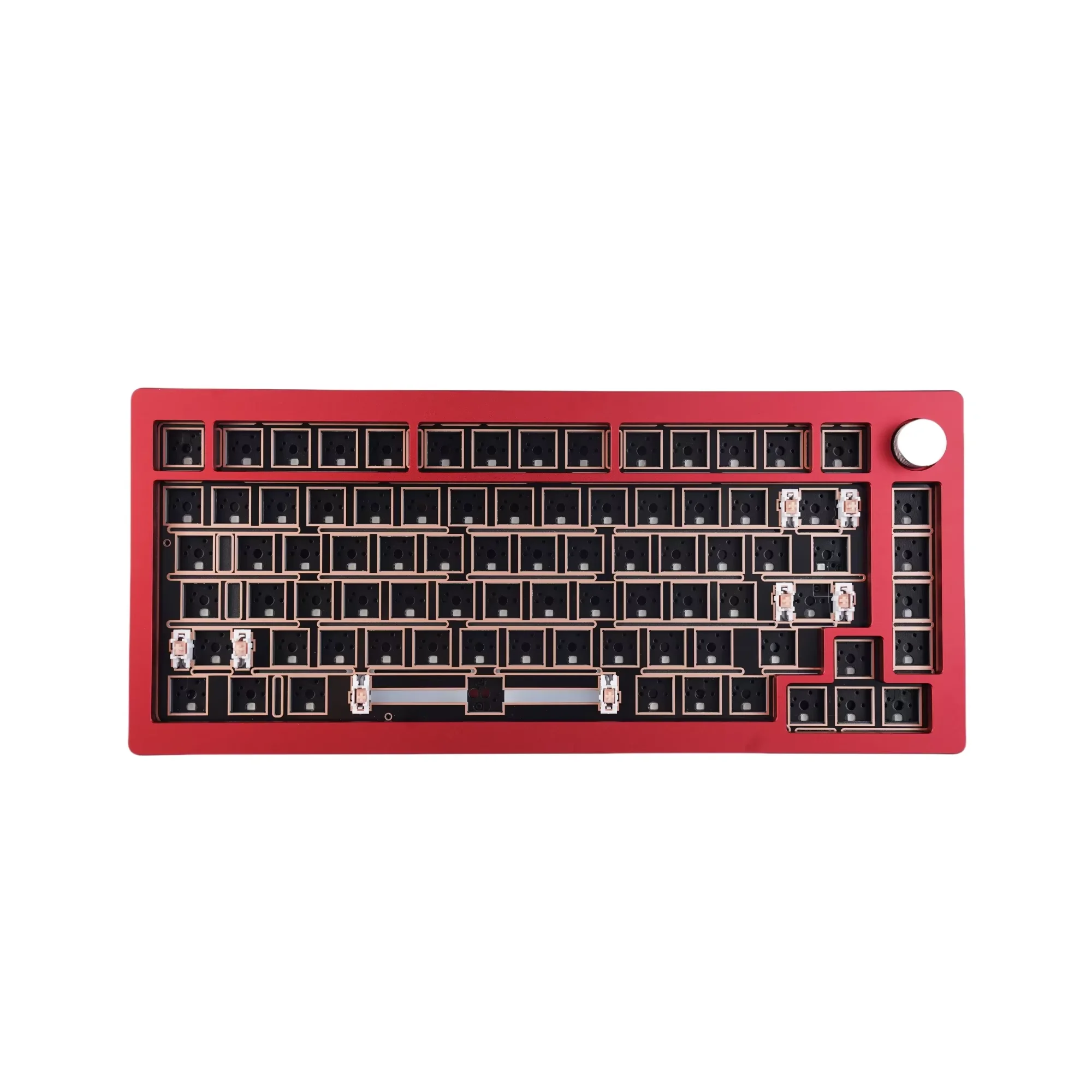 MATHEW AL75V2 Алюминиевый комплект/Барбон 75% RGB 3-режимная механическая клавиатура