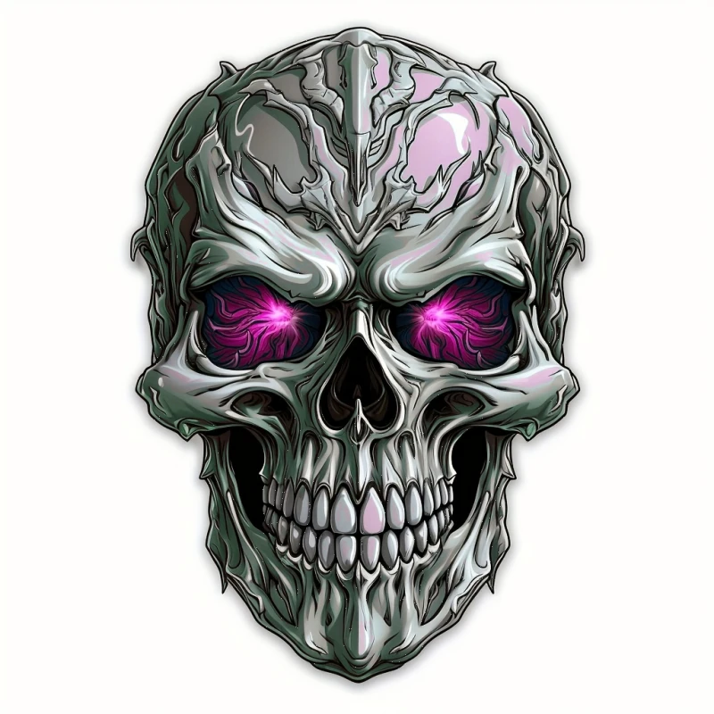 

Наклейка в виде черепа, наклейка для украшения мотоцикла, Светоотражающая наклейка для автомобиля, украшение для беговой дорожки, наклейка в виде черепа, украшение для шлема