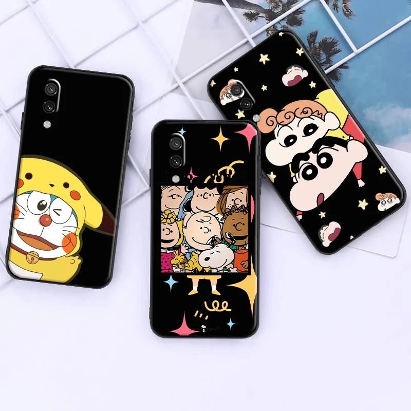 

Crayon Shin-chan For Xiaomi Redmi 10 Note 9 10 Pro 5G 9T 10S Phone Case Coque Back Liquid Silicon Silicone Cover Soft