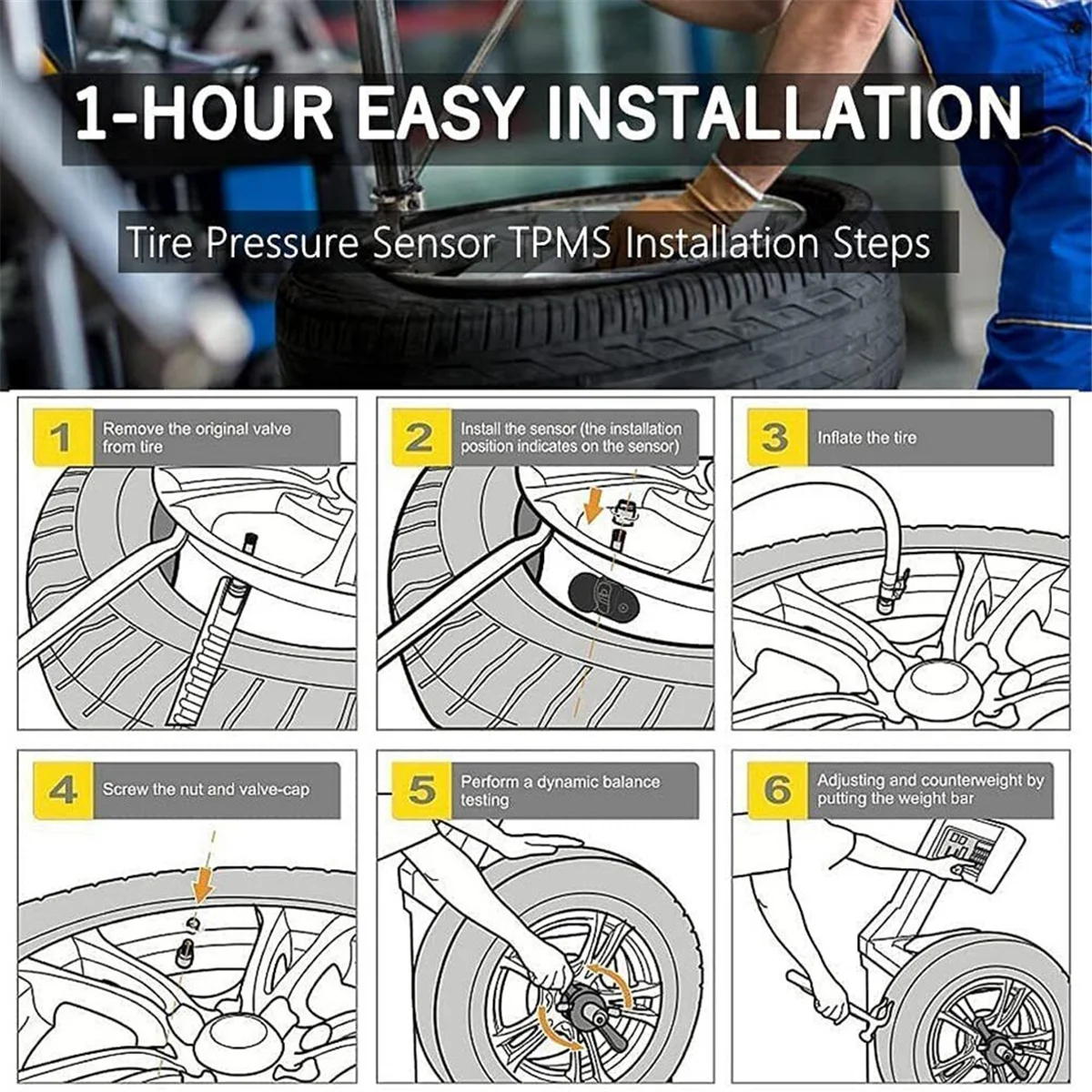 Система контроля давления в шинах 6F2Z-1A189A 4 шт. датчик для Ford Explorer Edge 2006-2010