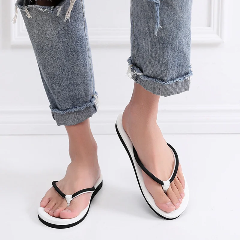 

Hot Sale Women Flip Flops Couple Non-Slip Flat Slippers Soft Fashion Casual Indoor Men's Bathroom Hotel Shoes patillas Hombre