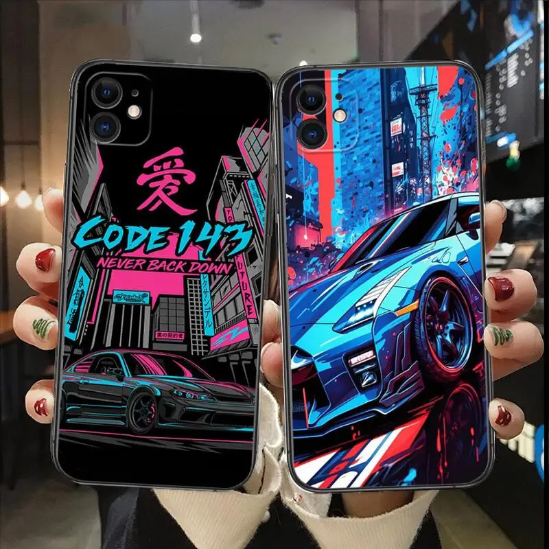 Japan JDM Nissan Sports Car Luxury Phone Case For Apple IPhone 13 12 11 14 Pro Max Mini XR X XS  Max 6S 6 7 8 Plus SE 2020 Cover