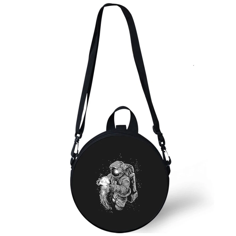 Creativity Space astronaut universe Child kindergarten Bag 3D Print Shoulder Bags For School Women Mini Round Bagpack Rugtas Bag
