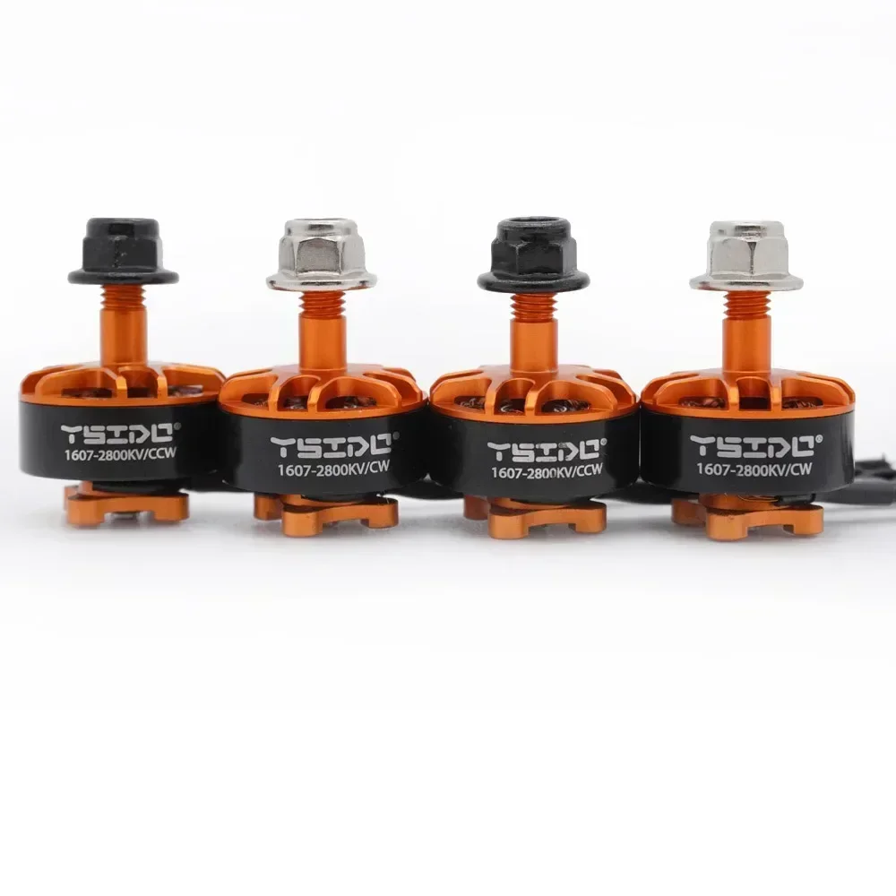 Фото 4 шт. бесщеточные моторы 1607 2800KV 3850KV CW/CCW 2-4S Lipo для дальнобойных радиоуправляемых гоночных дронов Frees №5