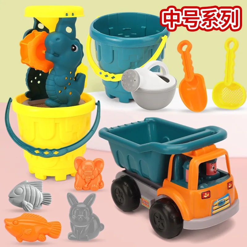 

Dinosaur Beach Toys for Kids Play Water Toys Sand Box Set Kit Sand Table Sand Bucket Summer Toys for Beach Play Sand Water Game