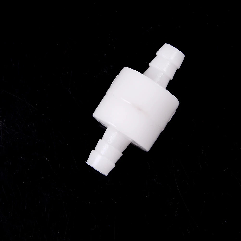 

8mm 1/4" White Plastic One Way Inline Check Valve For Fuel Diesel Gas Liquid Air New