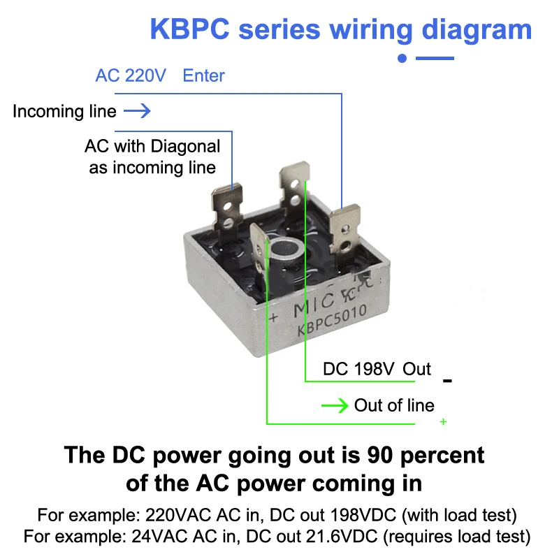 

5 шт., микрофон, однофазный выпрямительный мост, стек KBPC5010, диодный мост, электронные компоненты, набор диодов