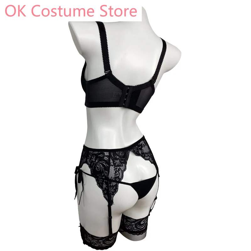 Аниме! Костюм для игр токисаки Куруми свидание в прямом эфире черное пикантное