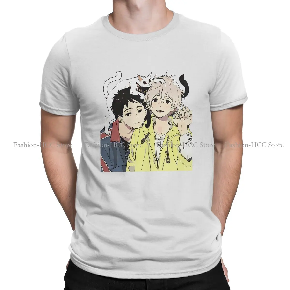 

Классическая футболка Mio Shun с кошками из полиэстера Umibe No Etranger, аниме, высокое качество, новый дизайн, Подарочная одежда, футболка с коротким рукавом