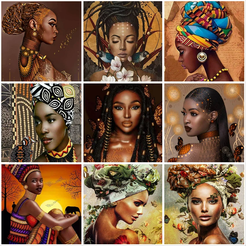 

5D алмазная живопись, полная Алмазная мозаика AB drill, круглая квадратная Алмазная мозаика, африканская девушка, алмазная вышивка «сделай сам»,...