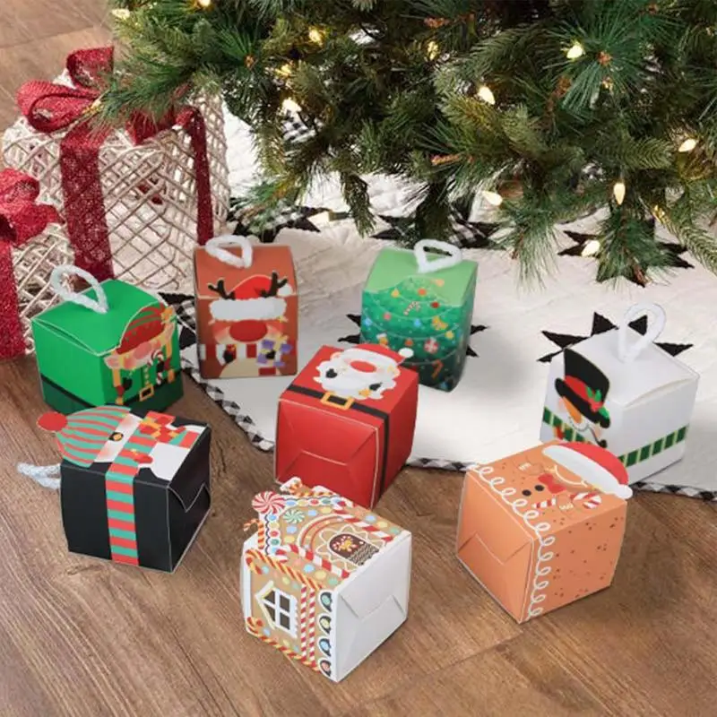 

50pcs Mini Christmas Gift Boxes durable Cardboard made Box for Christmas Party Creative Gifts Recyclable Candy Mini Toys