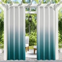 rybhome 1pc waterproof outdoor curtain panels blackout patio curtains for sliding door foyer arbor lanai custom