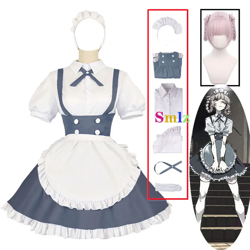 

Nazuna Nanakusa Vampire Cosplay Anime Call of the Night Costume Maid Apron Dress Uniform Women's Halloween Clothing