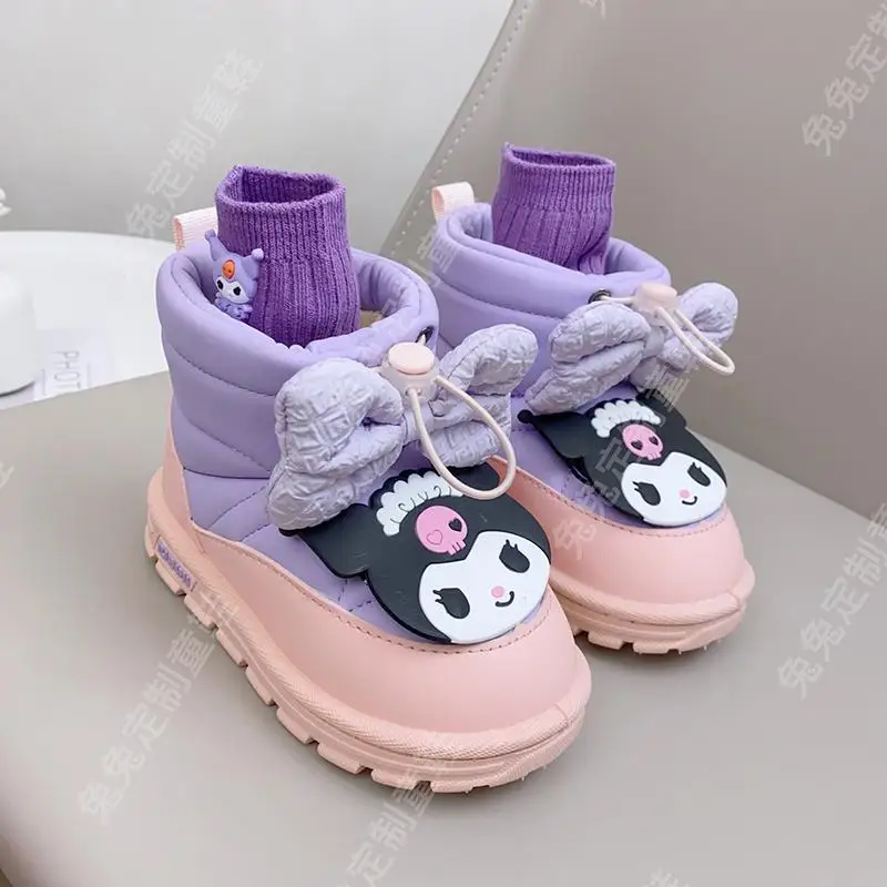 

Kawaii Sanrio Kids Cotton Shoes Kuromi Cute Anime Breathable Casual Anti-Slip Warm Lightweight Snow Boots Girls Toys Funny Gifts