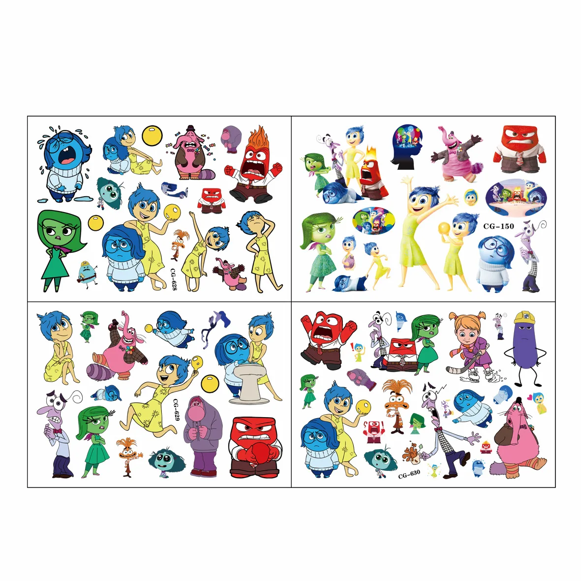 2024 Disney Inside Out 2 наклейки для татуировок милый мультфильм детские