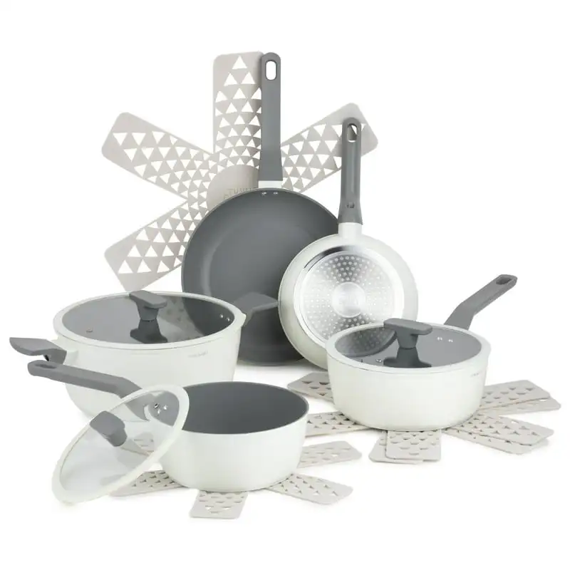 

Cookware, 12-Piece Set, Off White