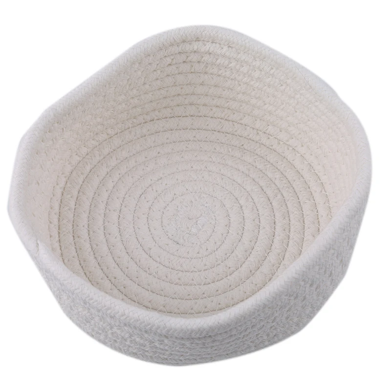 

Круглая маленькая плетеная вручную корзина, корзина для закусок, корзина для хранения, корзина для хранения ключей, косметики, журнального ...