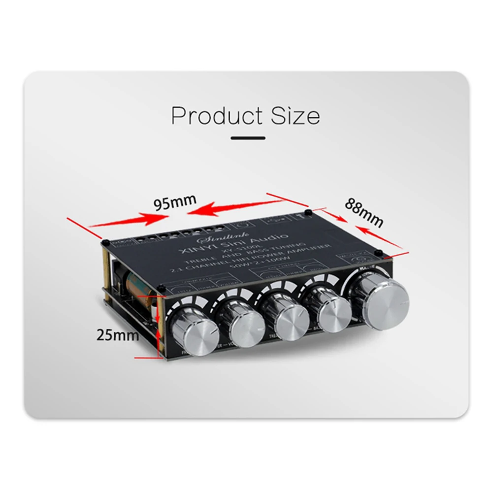 Плата усилителя мощности сабвуфера 2 1-канальный аудио стерео эквалайзер
