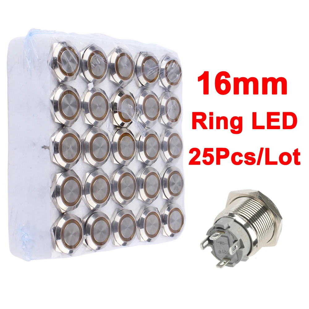 

Водонепроницаемые металлические кнопки переключателя DIANQI 25 шт