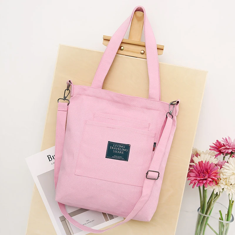 Women Corduroy Shoulder Bag Reusable Shopping Bags Casual Tote 2022 New Soft Female Handbag with Button Environmental Organizer