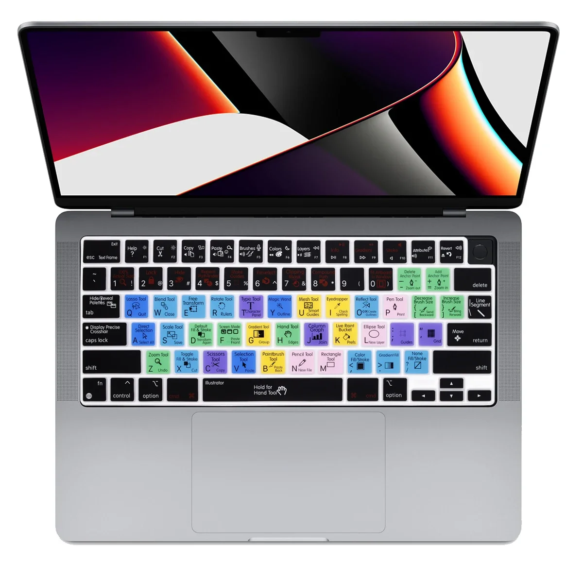 Многоязычный чехол для клавиатуры американская раскладка MacBook Air 2023 года 13 дюймов