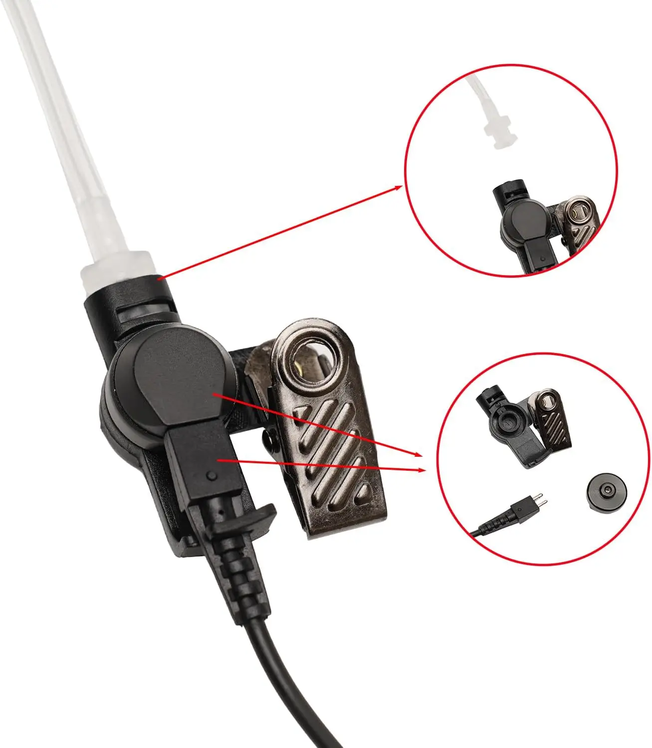 Гарнитура с микрофоном и кнопкой PTT, совместимая с Kenwood NX-200 NX-300 NX-210 NX-3300 TK-3180 NX5200 TK-5300 NX-5400 K2 TK-280 TK29 (art.: 3920dd1a8adea) - 3920dd1a8adea