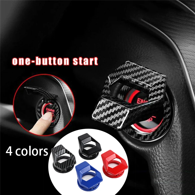 2022new Car Engine Start Stop Switch Button Cover Decorative Auto Accessories Push Sticky Interior Car-Styling |