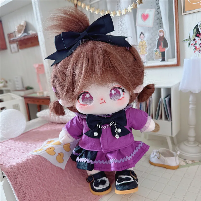 

20cm Playful Doll Idol Baby Friend(skeleton) Purple Suits Customization Figure Plush Stuffed Toys Cute 3PC Suit Fans Collection