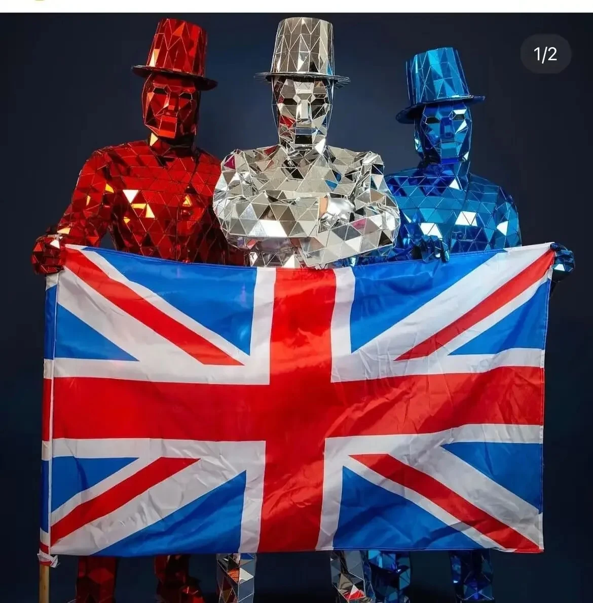 Сшитый вручную зеркальный мужской костюм роскошный для шоу и вечеринок