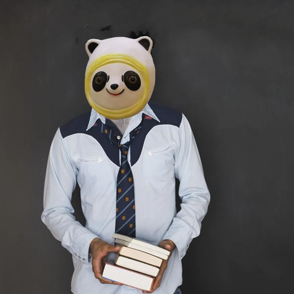 Маска животного панда Лошадь Единорог Роскошная Новинка Хэллоуин искусственное