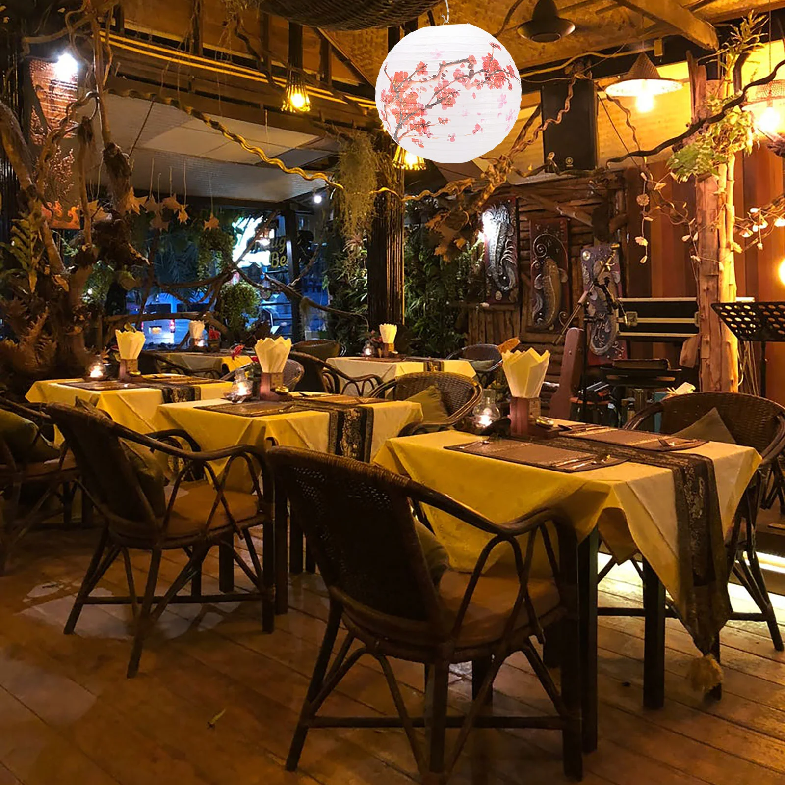 Decorations Lantern Lanterns Vintage Wall Sconces Japanese Restaurant Paper Plum DIY Hanging