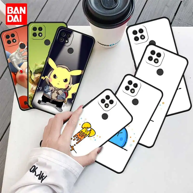 

Pokemon Ball Manga Anime Case for Realme C21 C21Y C25 C25s C15 C11 C17 C3 C3i C20 5 6 7i 8i 8 8Pro Narzo30A Cover Black Silicone