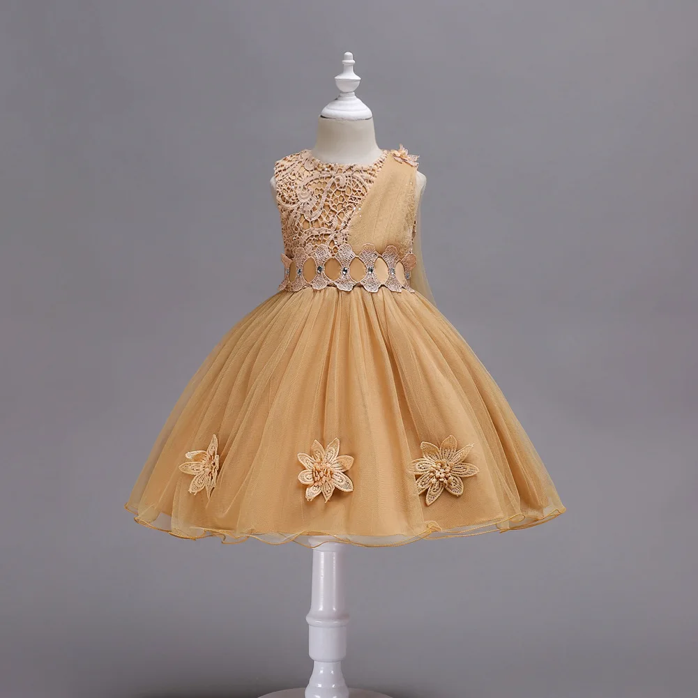 

Girl Kid's Elegant Princess Dress Girls Summer Bow Sweet Mesh Party Dresses Flower Girl Children Dresses Ball Gown Tutu Vestidos