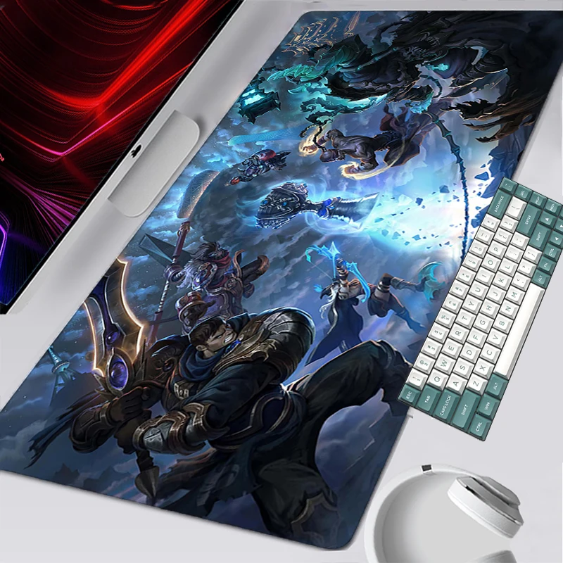 

Большой игровой коврик для мыши Xxl 900x400, аксессуары для Garen LOL, Настольный коврик, компьютерные офисные игровые коврики, крутой нескользящий к...