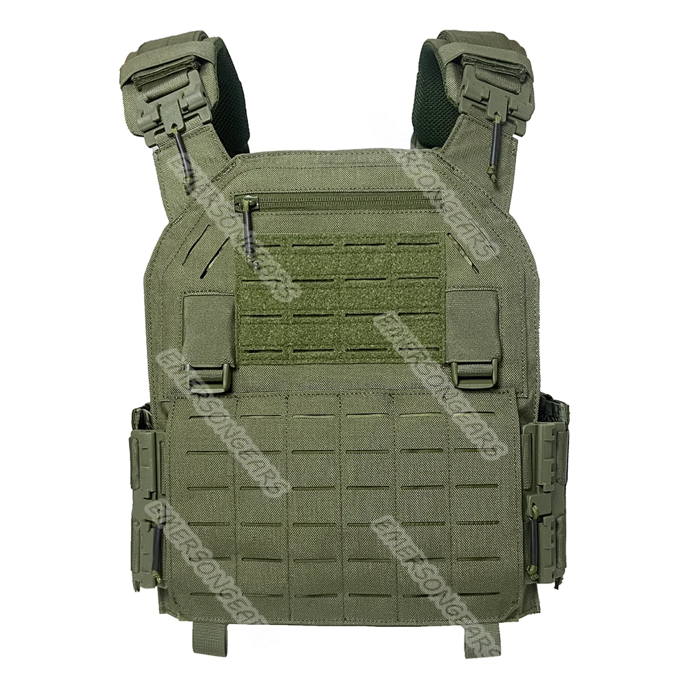 

1000D Nylon LAVC Full Protect Extended Tactical Vest Quick Release Durable Plate Carrier Ranger Green Color