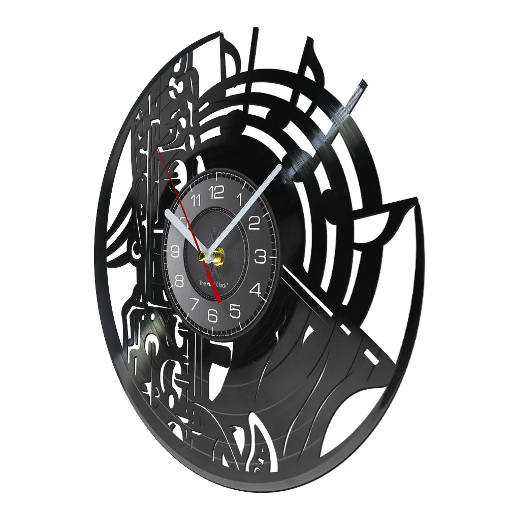 Музыкальный Саксофон симфонический оркестр звук латунь виниловая запись часы