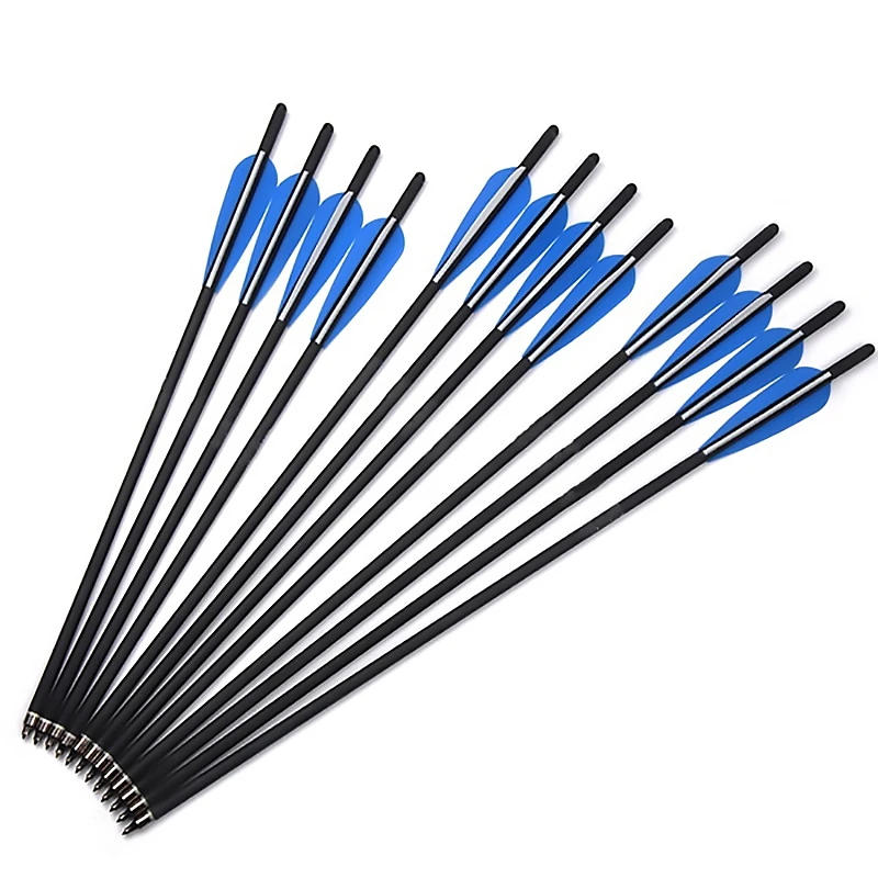 Искусственные наконечники для арбалета с синим пером 6/12 шт 16/17/18/20 дюймов