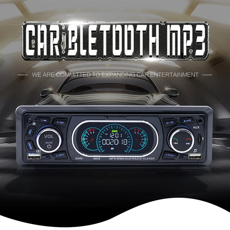 

Автомагнитола 1 Din, Bluetooth, автомобильный стерео MP3-плеер, USB/FM-приемник с беспроводным пультом дистанционного управления, 60 Вт * 4