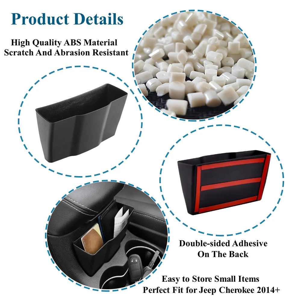 Фотоконтейнер-органайзер для Jeep Cherokee 2014-2023 черный