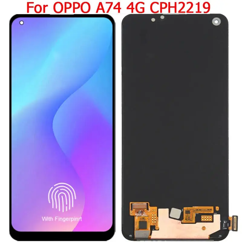 Для Oppo A74 4G CHP2219 Full LCD кодирующий преобразователь сенсорного экрана в сборе Замена