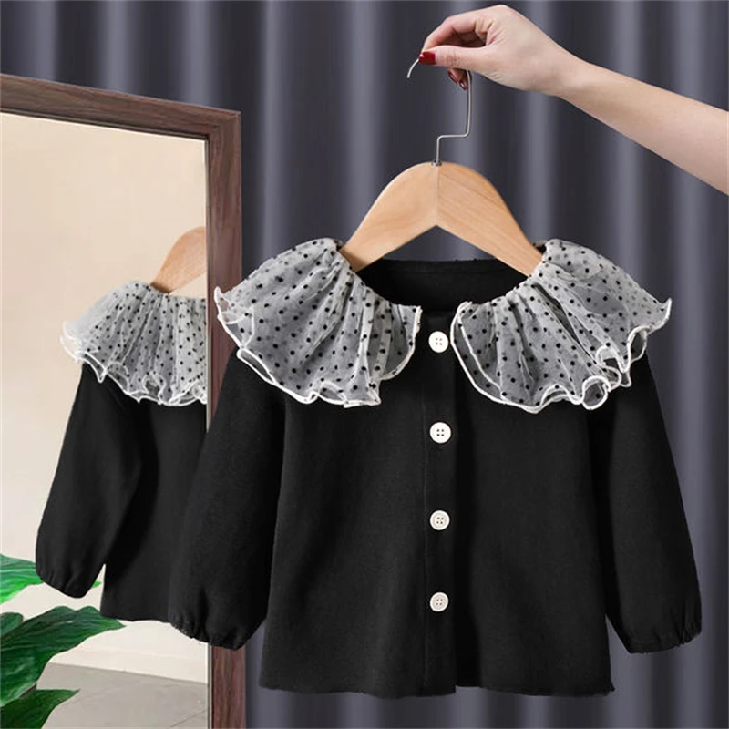 

Детское однотонное пальто; Однобортный Свободный Повседневный Кардиган для маленьких девочек; Детская куртка с карманами для девочек; Нови...