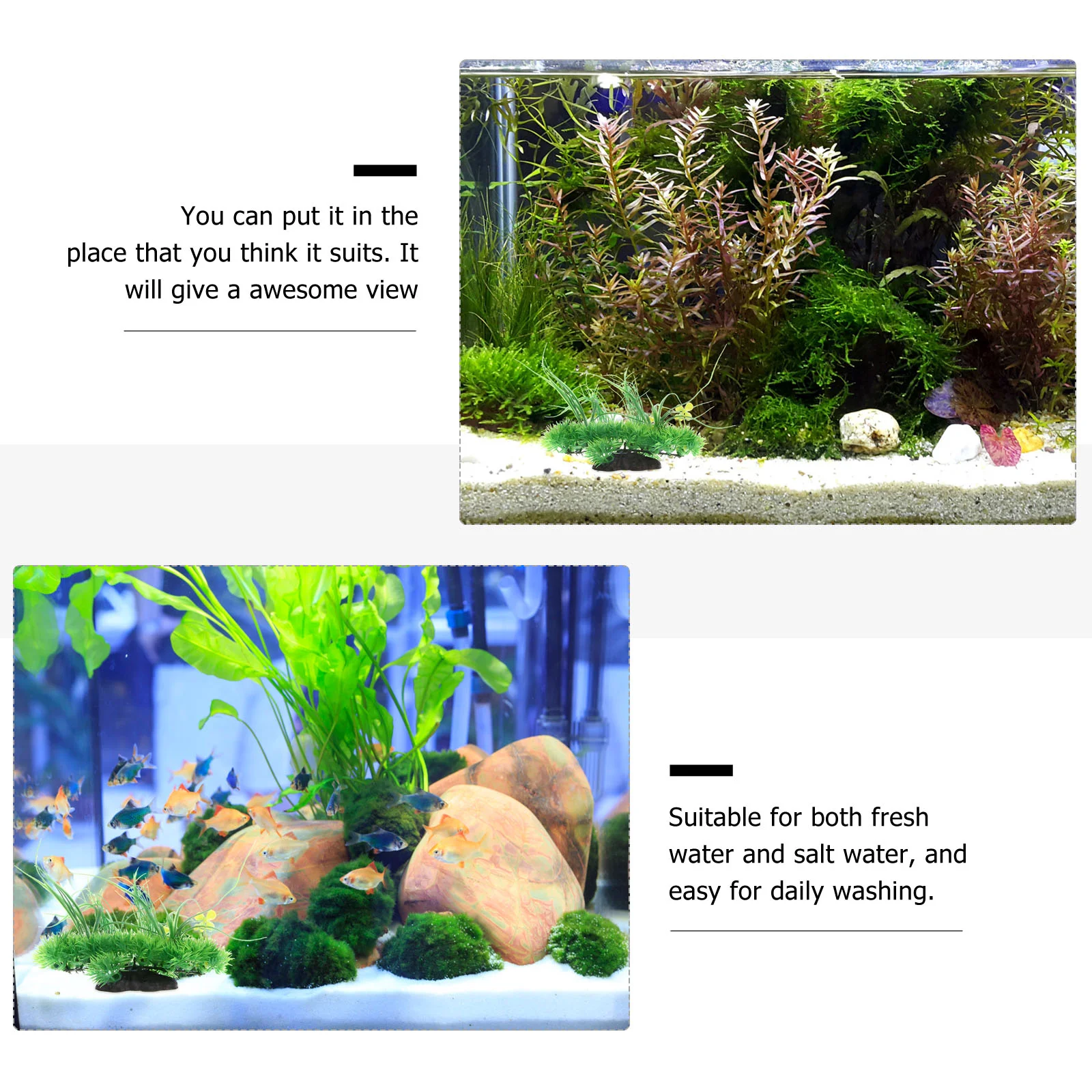 

Plants Artificial Fish Tank Fake Decorations Wateraquarium Accessories Aquatic Wall Hanging Reptile Dragon Bearded Decor Room