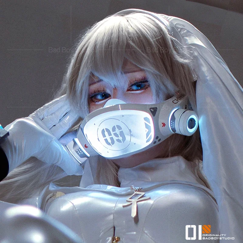 Крутой светодиодный киберпанк Glow косплей Maks для девочек научная фантастика