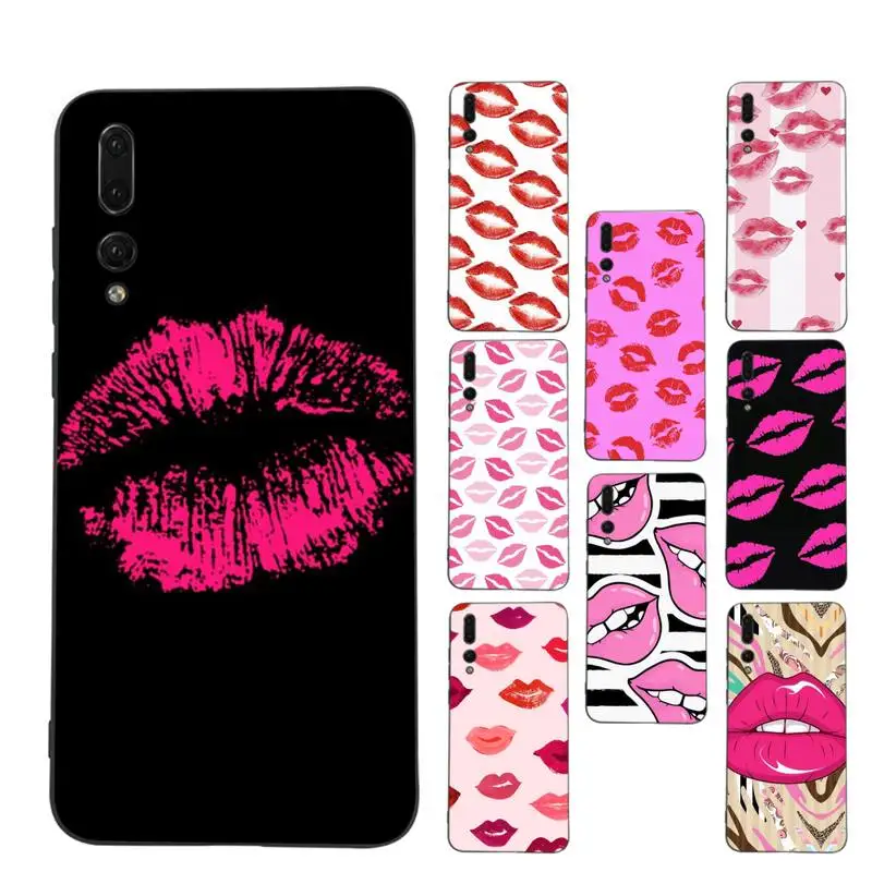 

Lip Print Phone Case for Redmi 8 9 9A for Samsung J5 J6 Note9 for Huawei NOVA3E Mate20lite cover