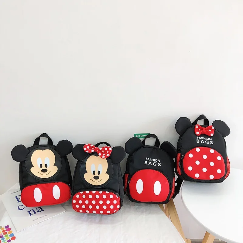 

Disney Cartoon Children's Backpacks for Boys Girls 2023 New Mickey Minnie Mouse Anime Figures Kids Kindergarten Schoolbags Gifts