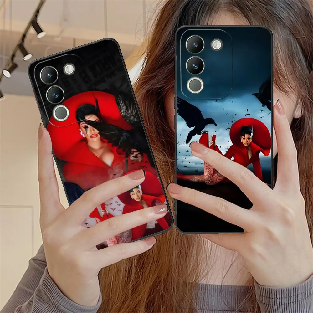 Фото Чехол для телефона Cardi B для VIVO Y77 76 75 74 73 72 58 56 55 51 50 38 36 Y19 Y18 Y03 Y01 5G, мягкий противоударный чехол из ТПУ. №2