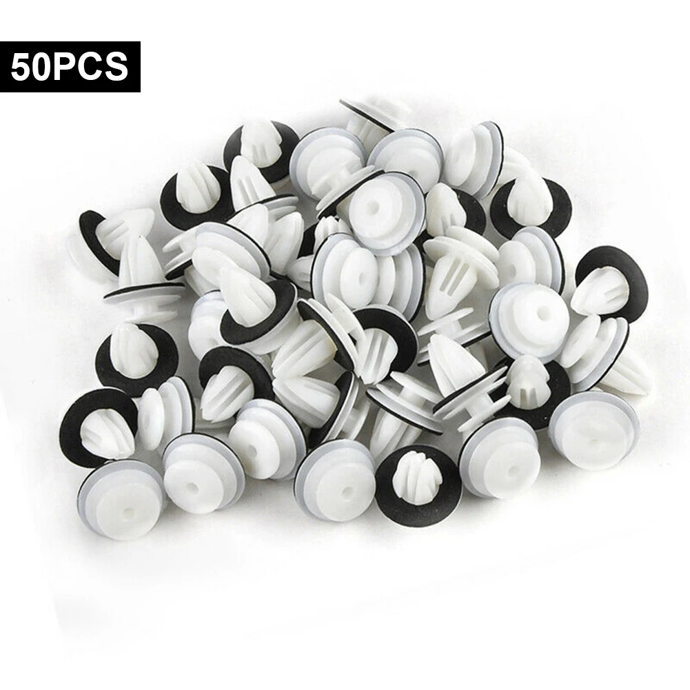 

50PCS Door Panel Clip with Seal Ring Fastener Rivet Bumper Clip Retainer for BMW E34 E36 E38 E39 E46 M3 M5 Z3 X5 Car Accessories
